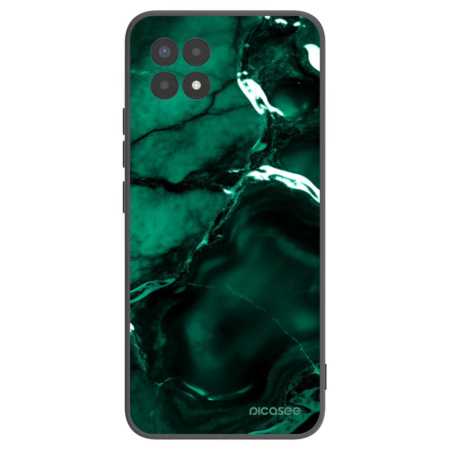 Picasee silikonový černý obal pro Realme 8i - Dark emerald