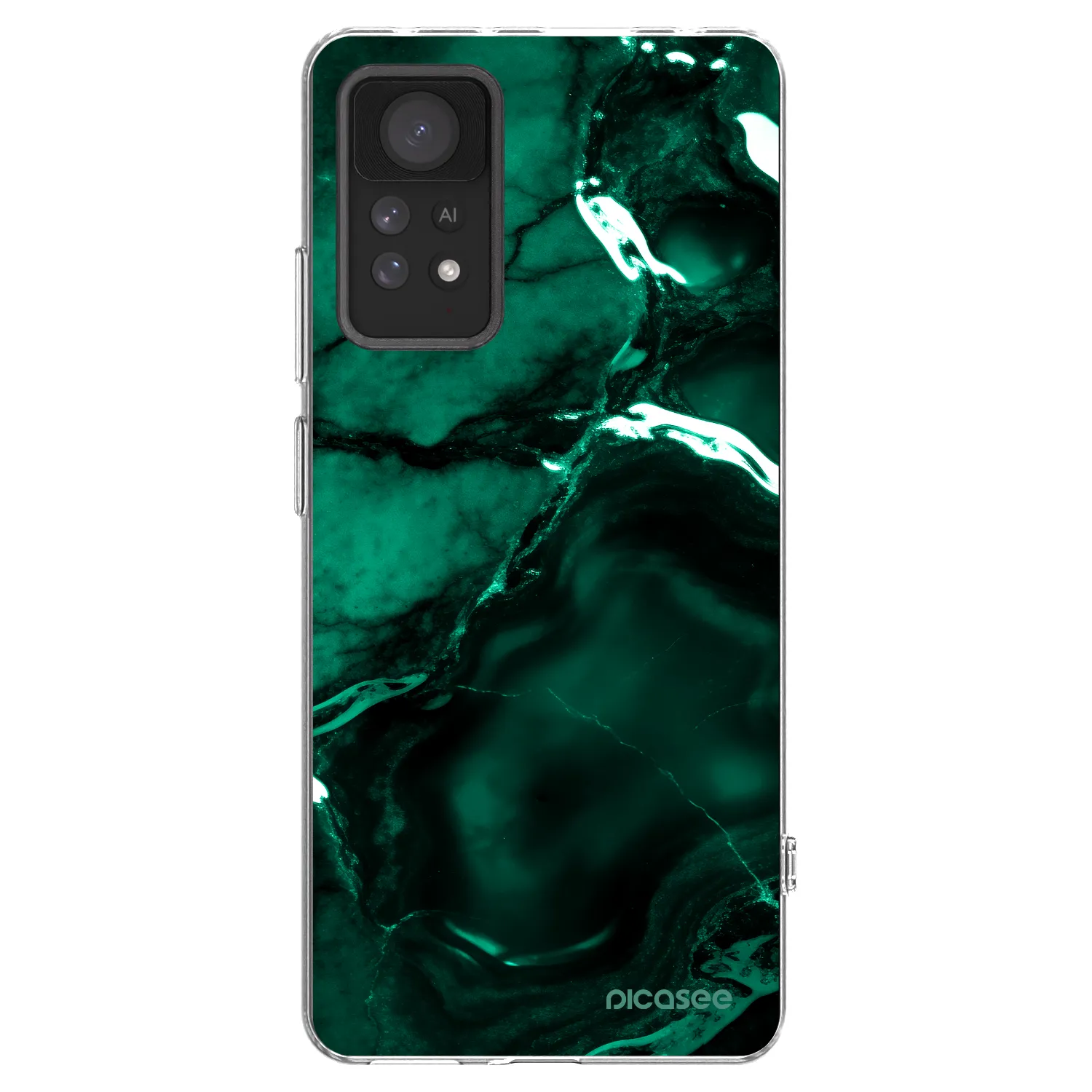 Picasee silikonový průhledný obal pro Xiaomi Redmi Note 11 Pro 5G - Dark emerald