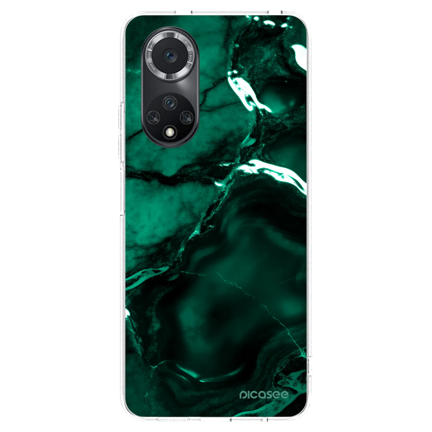 Picasee silikonový průhledný obal pro Huawei Nova 9 SE - Dark emerald