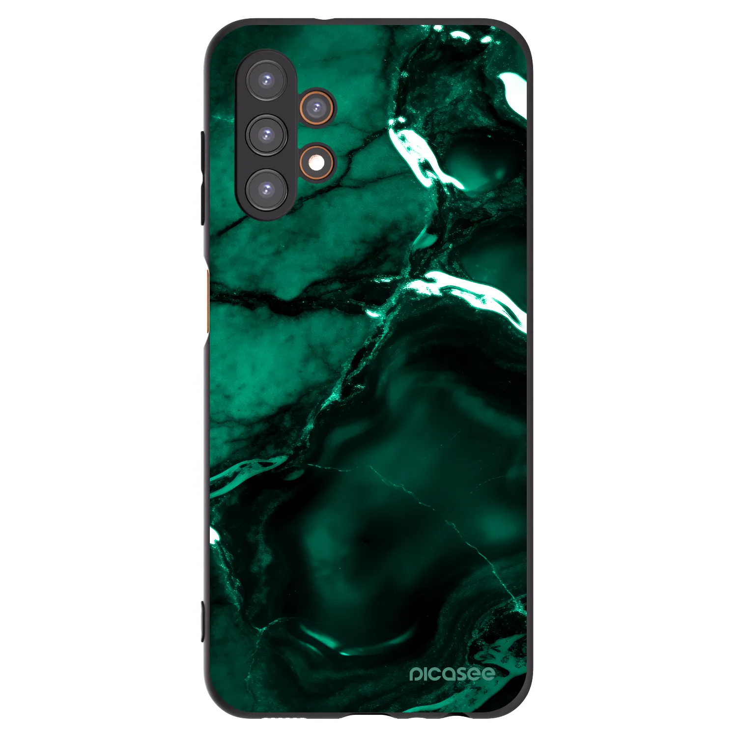 Picasee silikonový černý obal pro Samsung Galaxy A13 4G A135 - Dark emerald