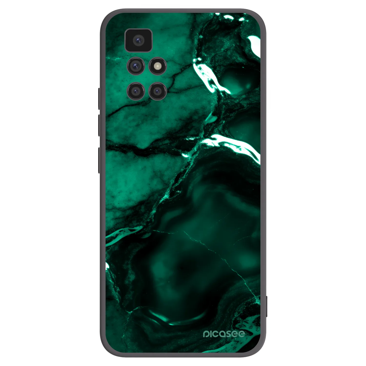 Picasee silikonový černý obal pro Xiaomi Redmi 10 (2022) - Dark emerald
