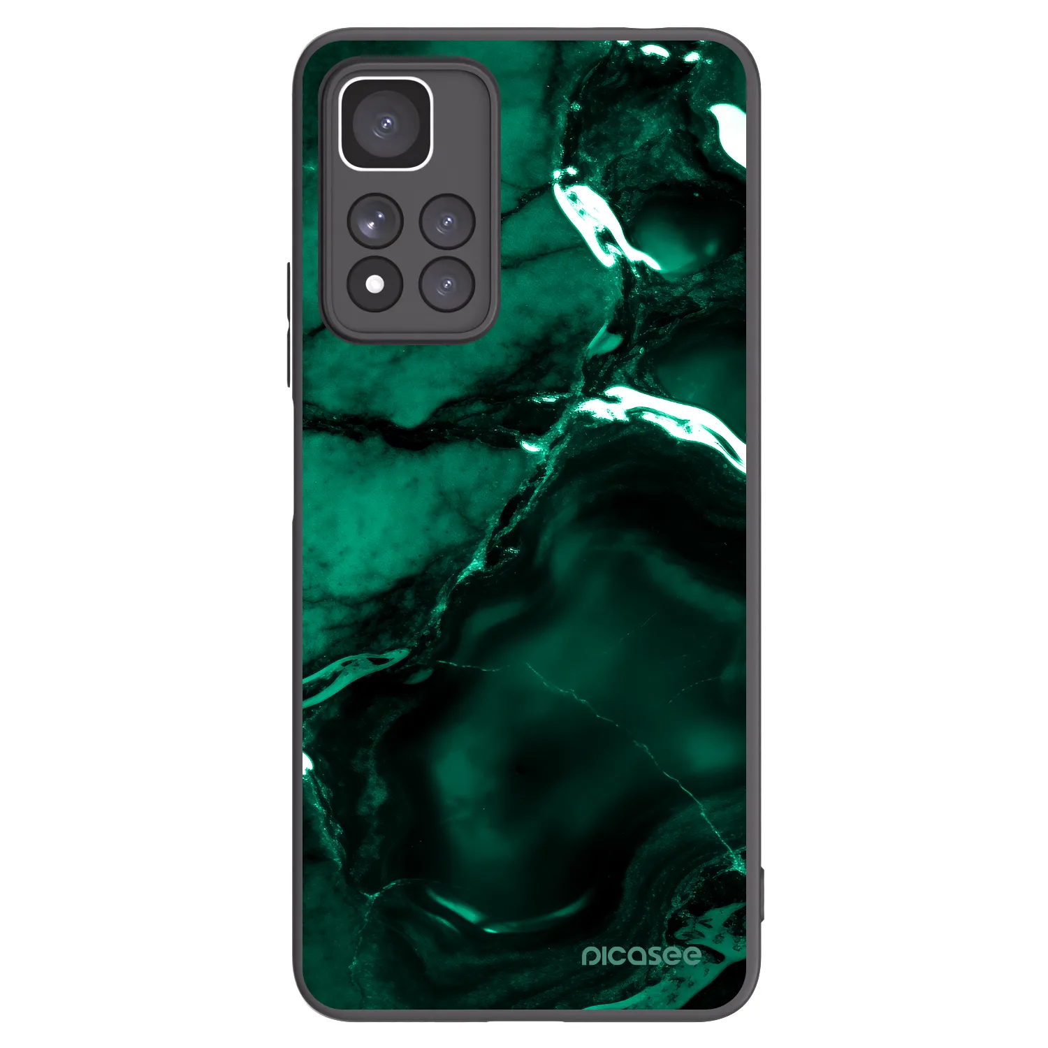 Picasee silikonový černý obal pro Xiaomi Redmi Note 11 Pro+ 5G - Dark emerald