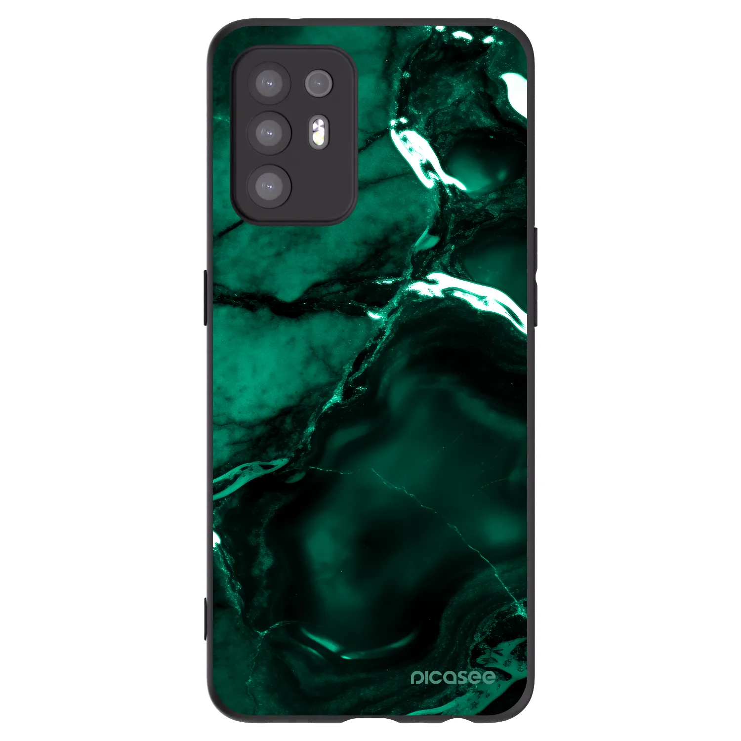 Picasee silikonový černý obal pro OPPO A94 5G - Dark emerald