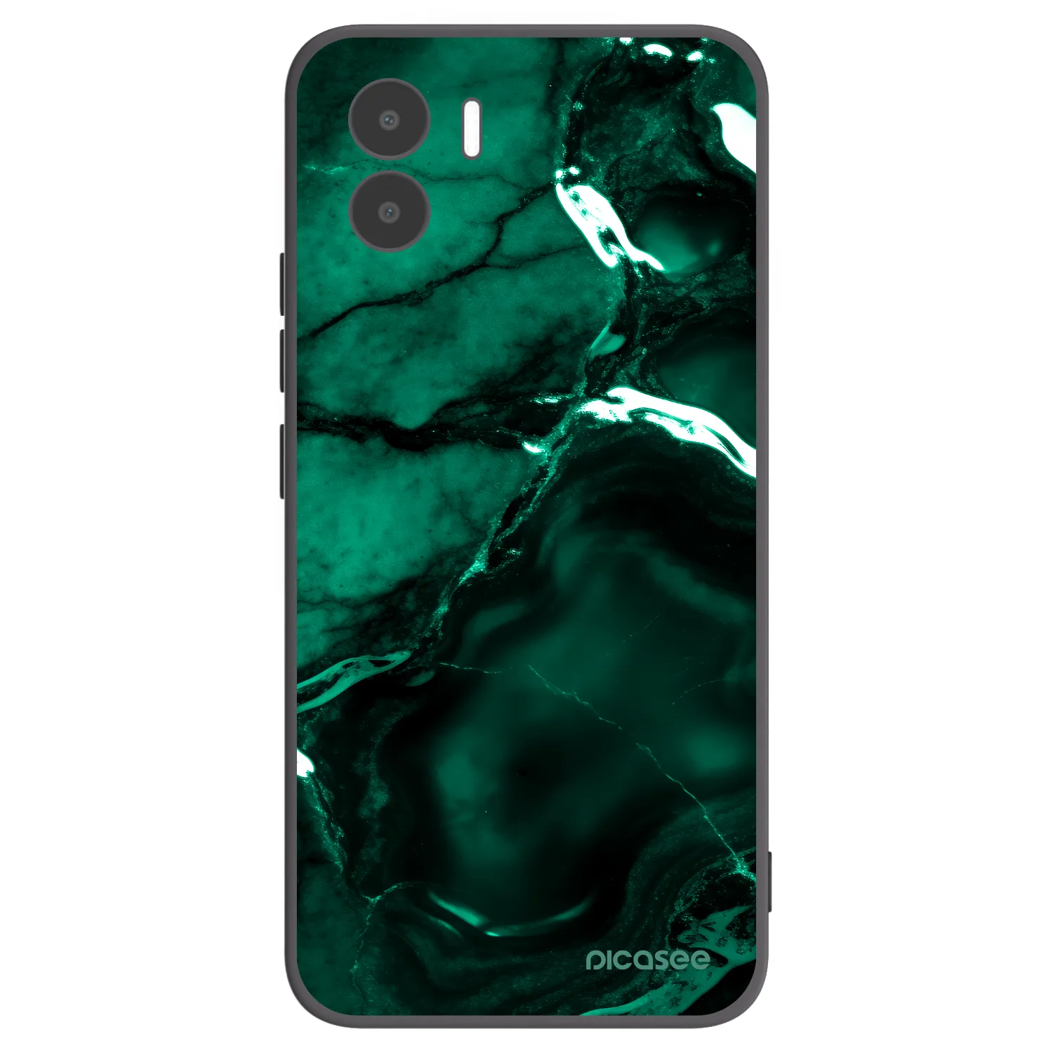 Picasee silikonový černý obal pro Xiaomi Redmi A1 - Dark emerald