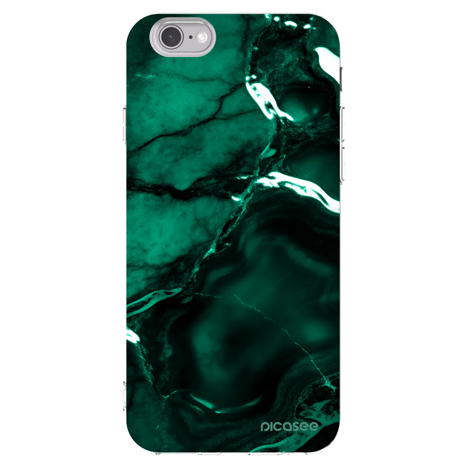 Picasee silikonový průhledný obal pro Apple iPhone 6/6S - Dark emerald