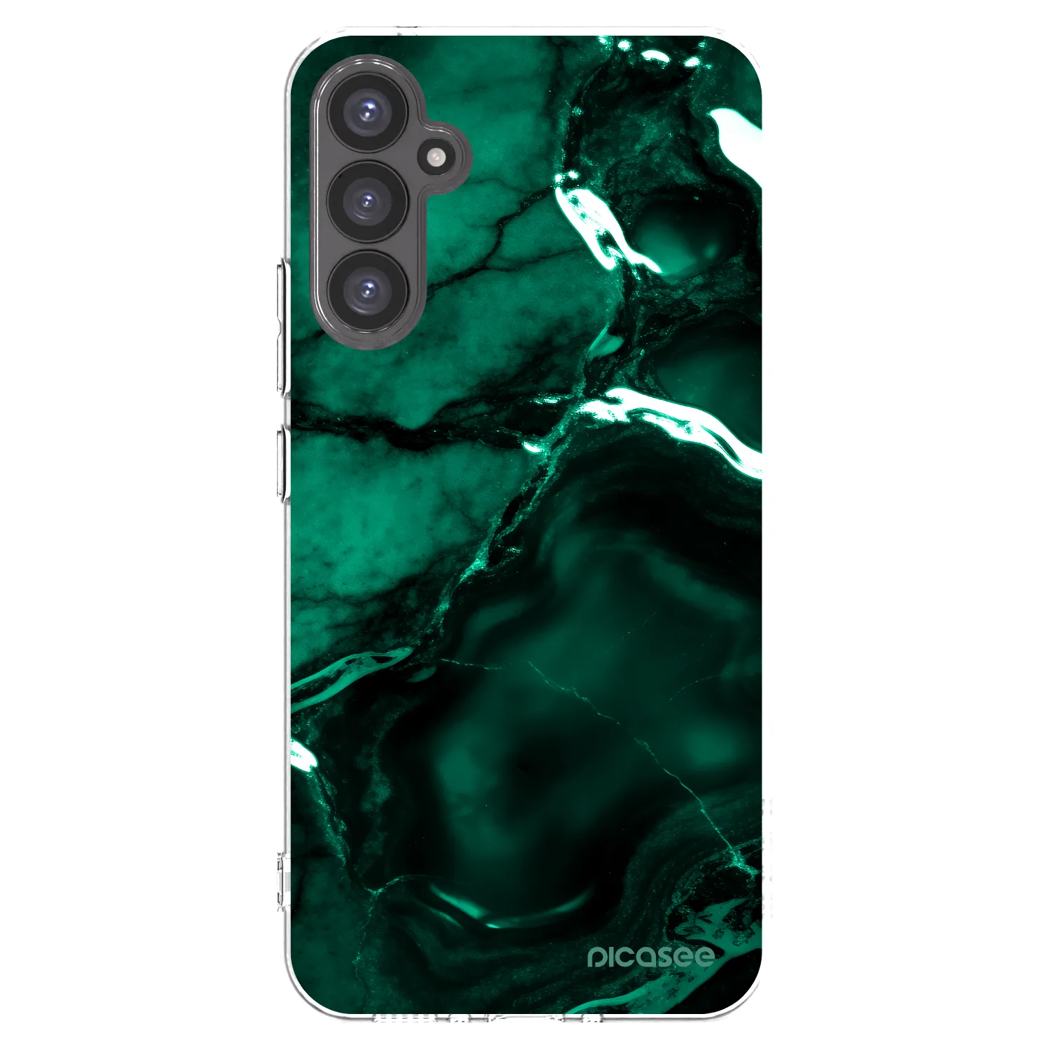 Picasee silikonový průhledný obal pro Samsung Galaxy A34 5G A346B - Dark emerald