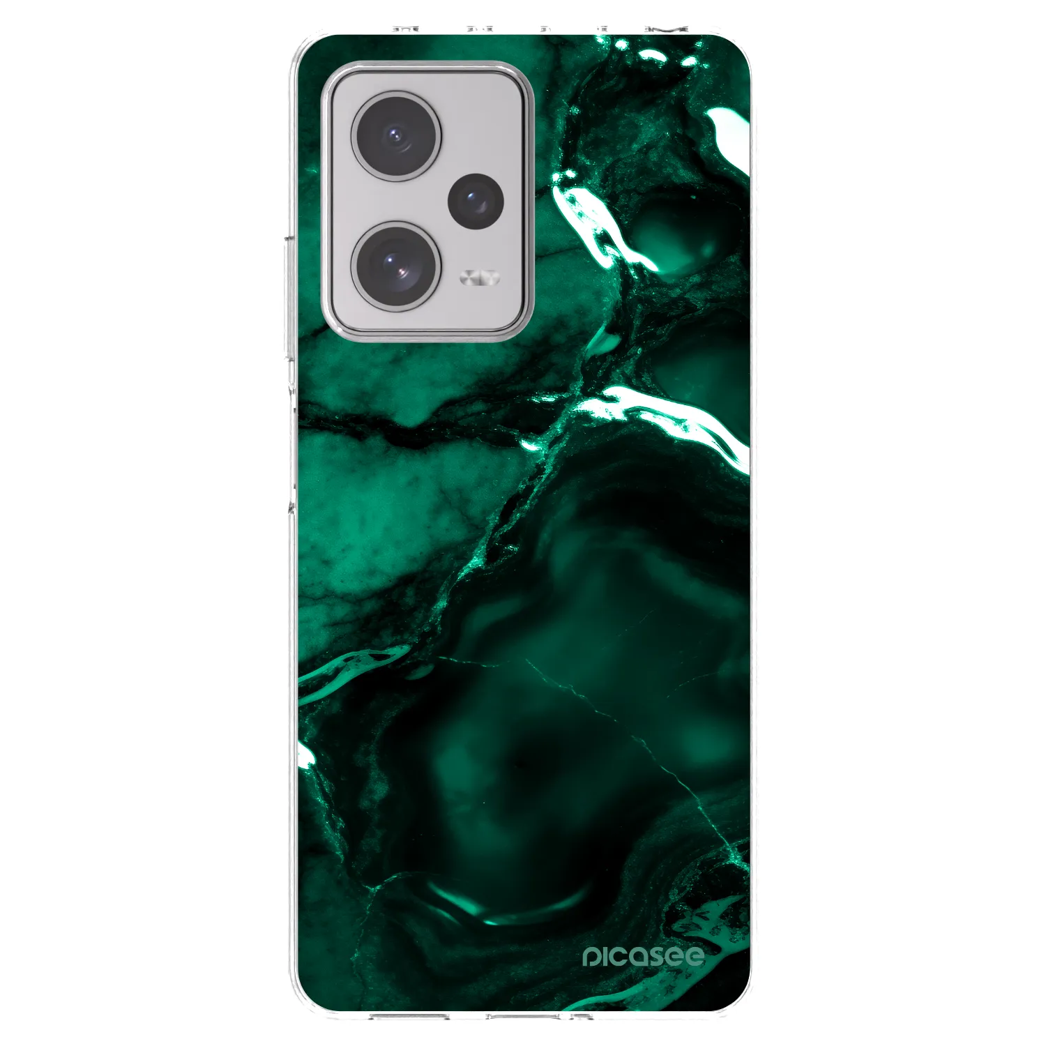Picasee silikonový průhledný obal pro Xiaomi Redmi Note 12 Pro+ 5G - Dark emerald
