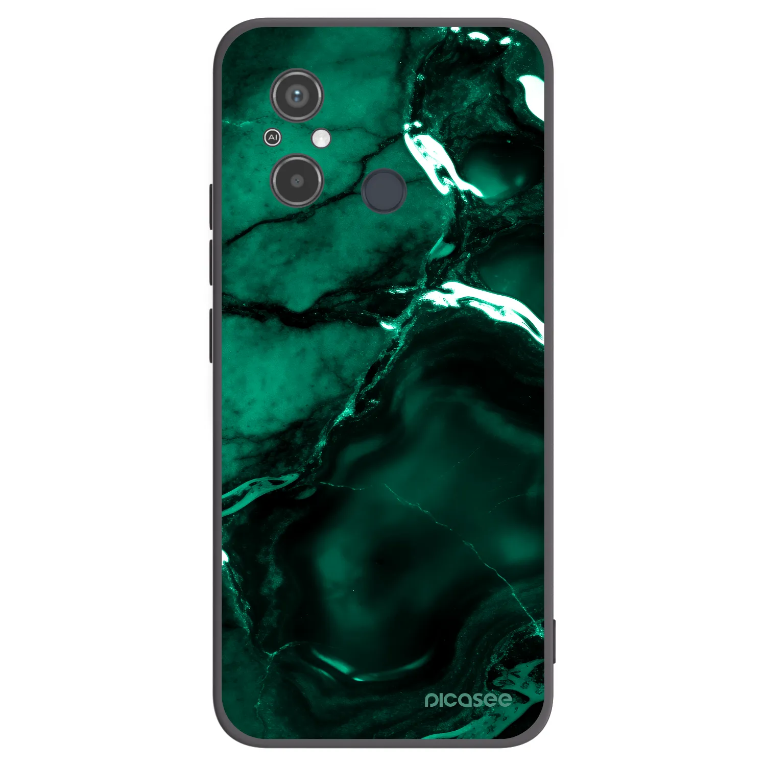 Picasee silikonový černý obal pro Xiaomi Redmi 12C - Dark emerald