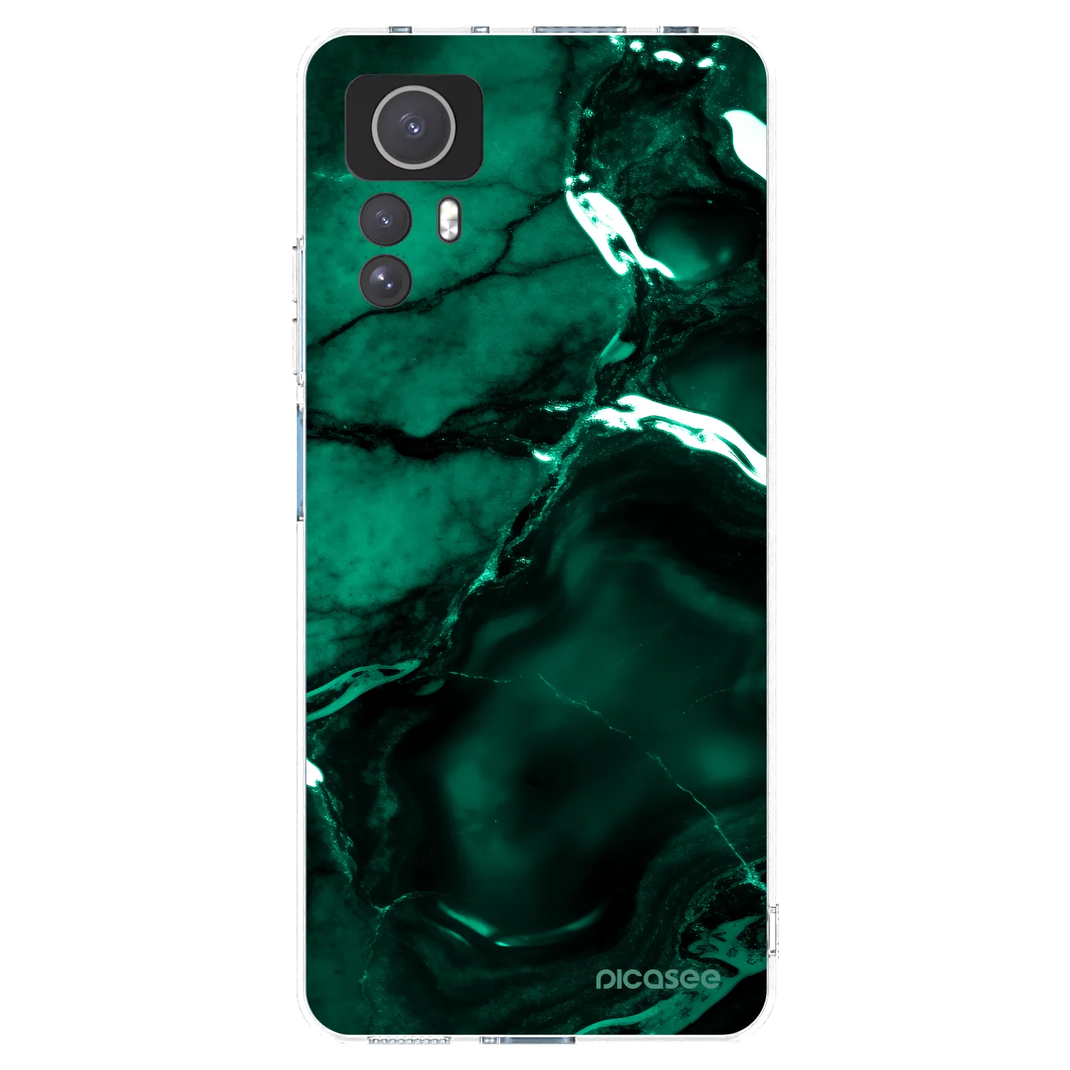 Picasee silikonový průhledný obal pro Xiaomi Redmi Note 12S - Dark emerald