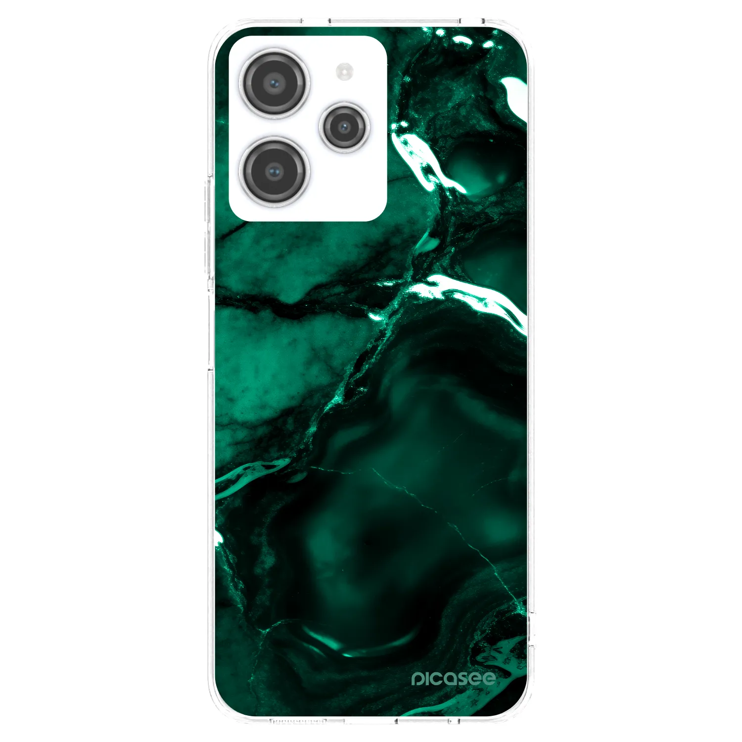 Picasee silikonový průhledný obal pro Xiaomi Redmi 12 4G - Dark emerald