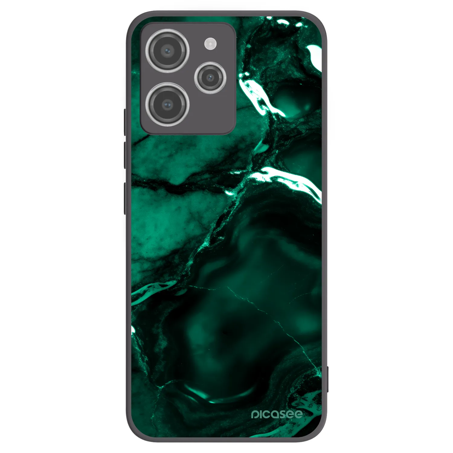 Picasee silikonový černý obal pro Xiaomi Redmi 12 4G - Dark emerald