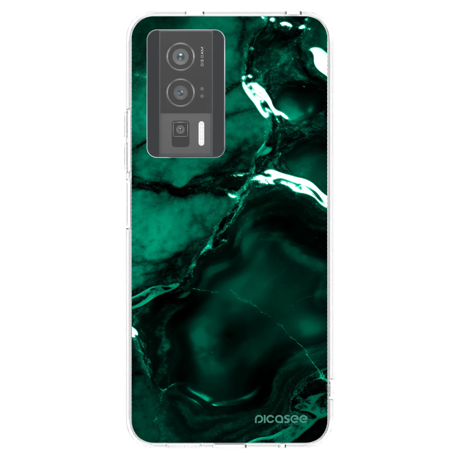 Picasee silikonový průhledný obal pro Xiaomi Poco F5 Pro 5G - Dark emerald