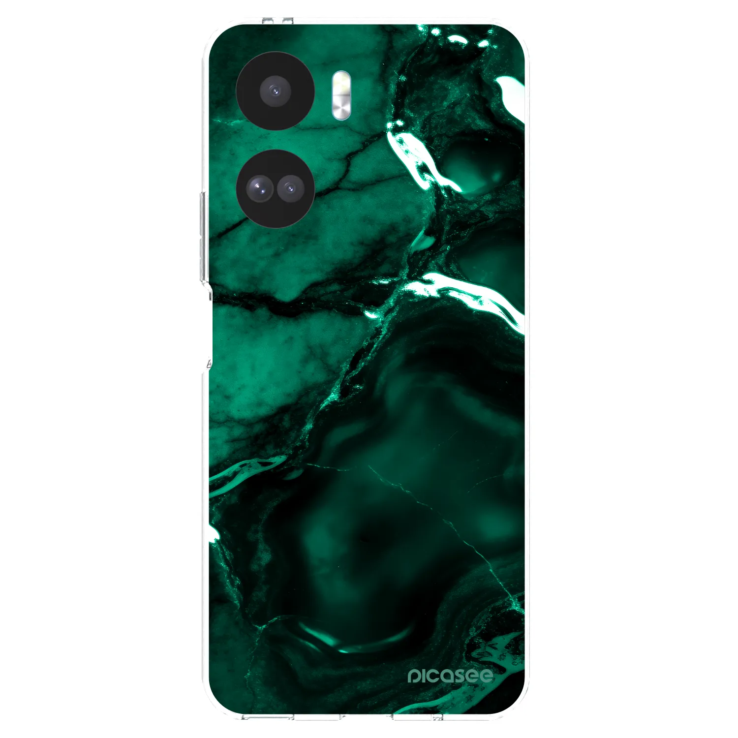 Picasee silikonový průhledný obal pro Honor 90 Lite 5G - Dark emerald