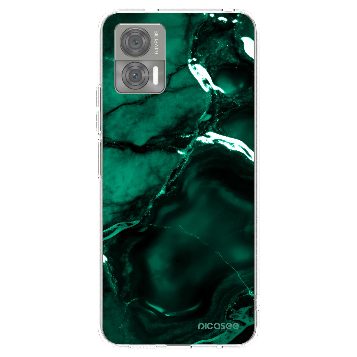 Picasee silikonový průhledný obal pro Motorola Edge 30 Neo - Dark emerald