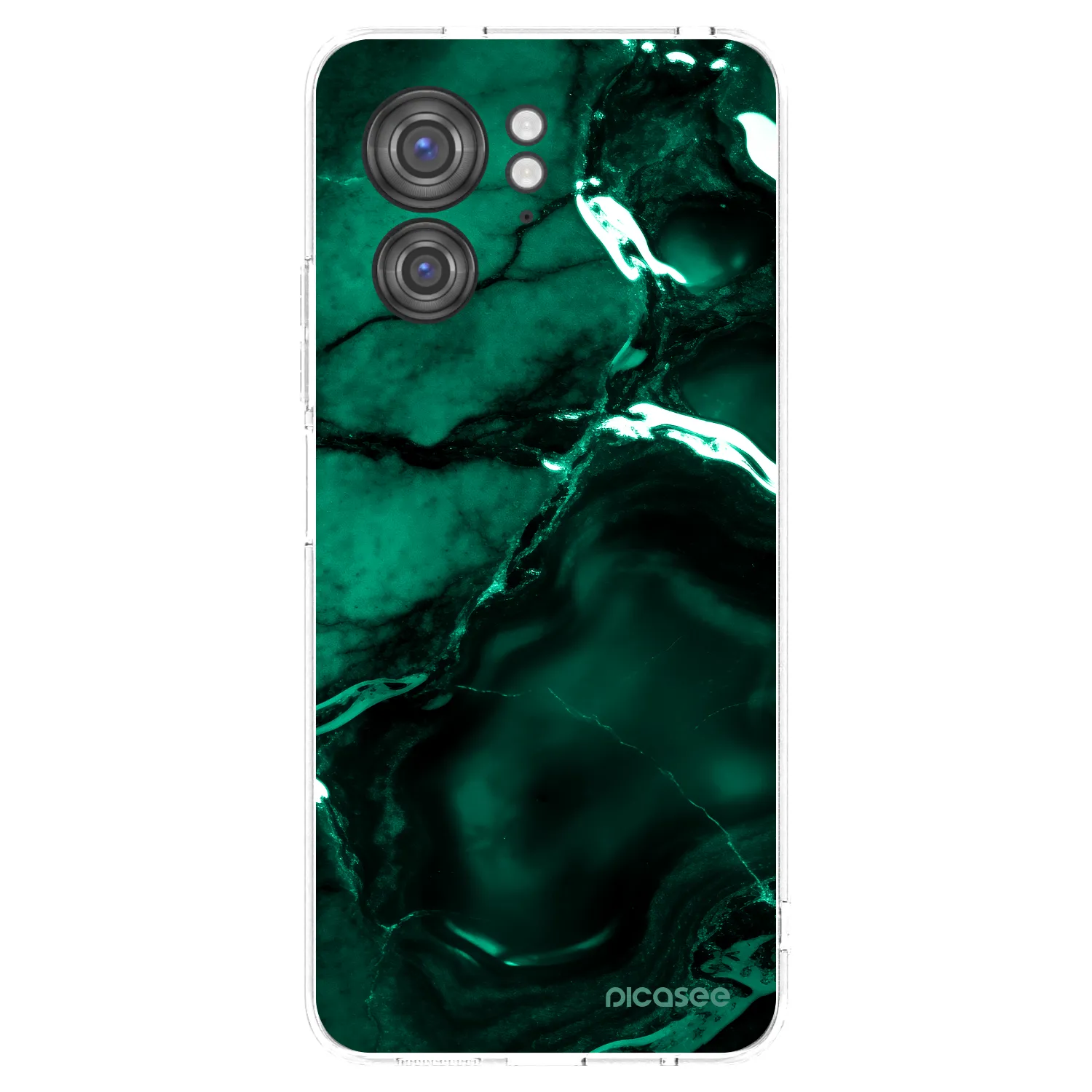 Picasee silikonový průhledný obal pro Motorola Edge 40 - Dark emerald