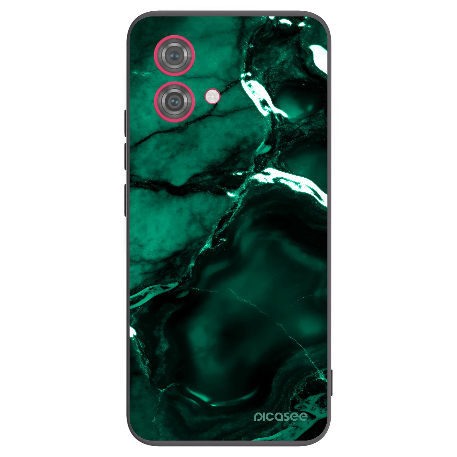 Picasee silikonový černý obal pro Motorola Moto G84 5G - Dark emerald