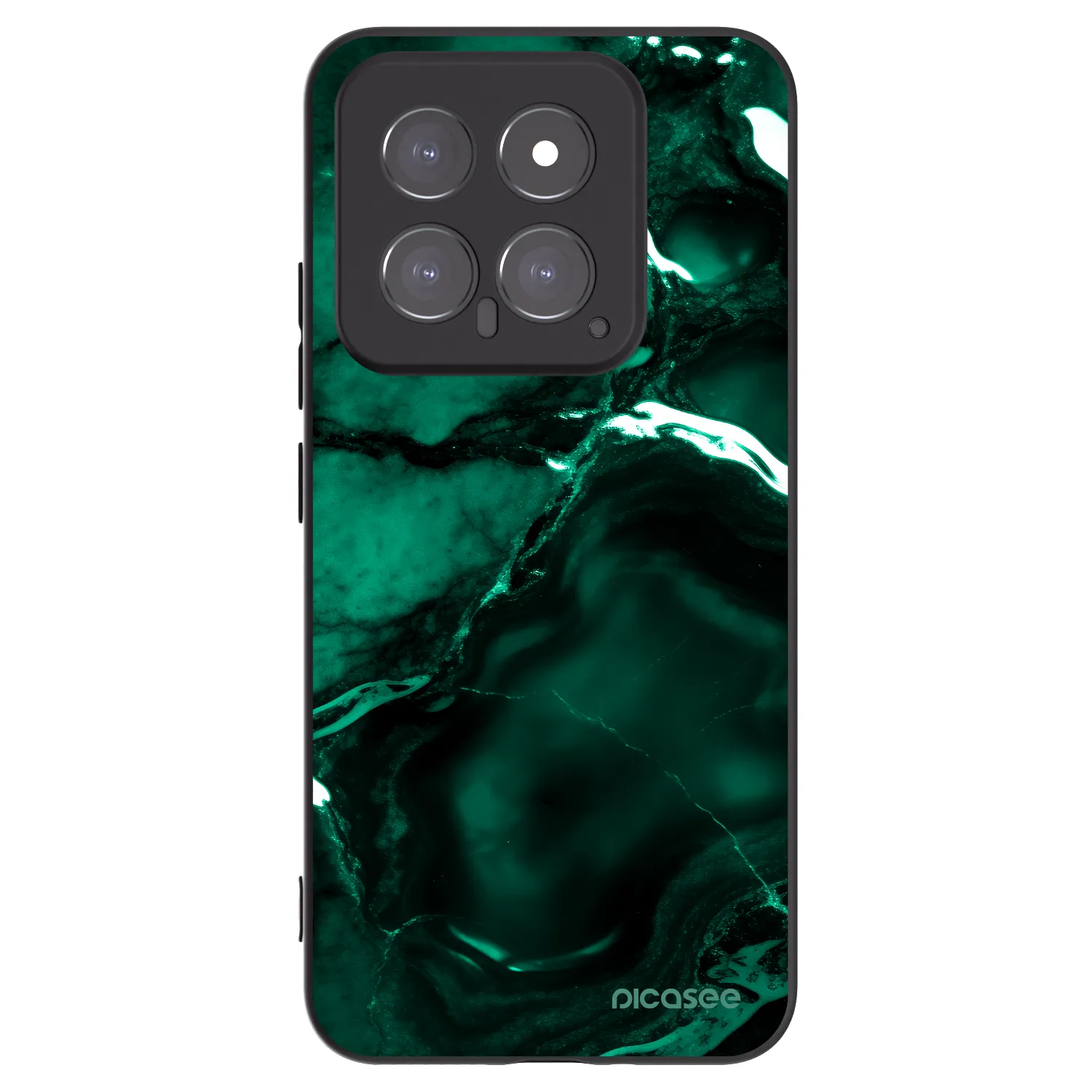 Picasee silikonový černý obal pro Xiaomi 14 - Dark emerald