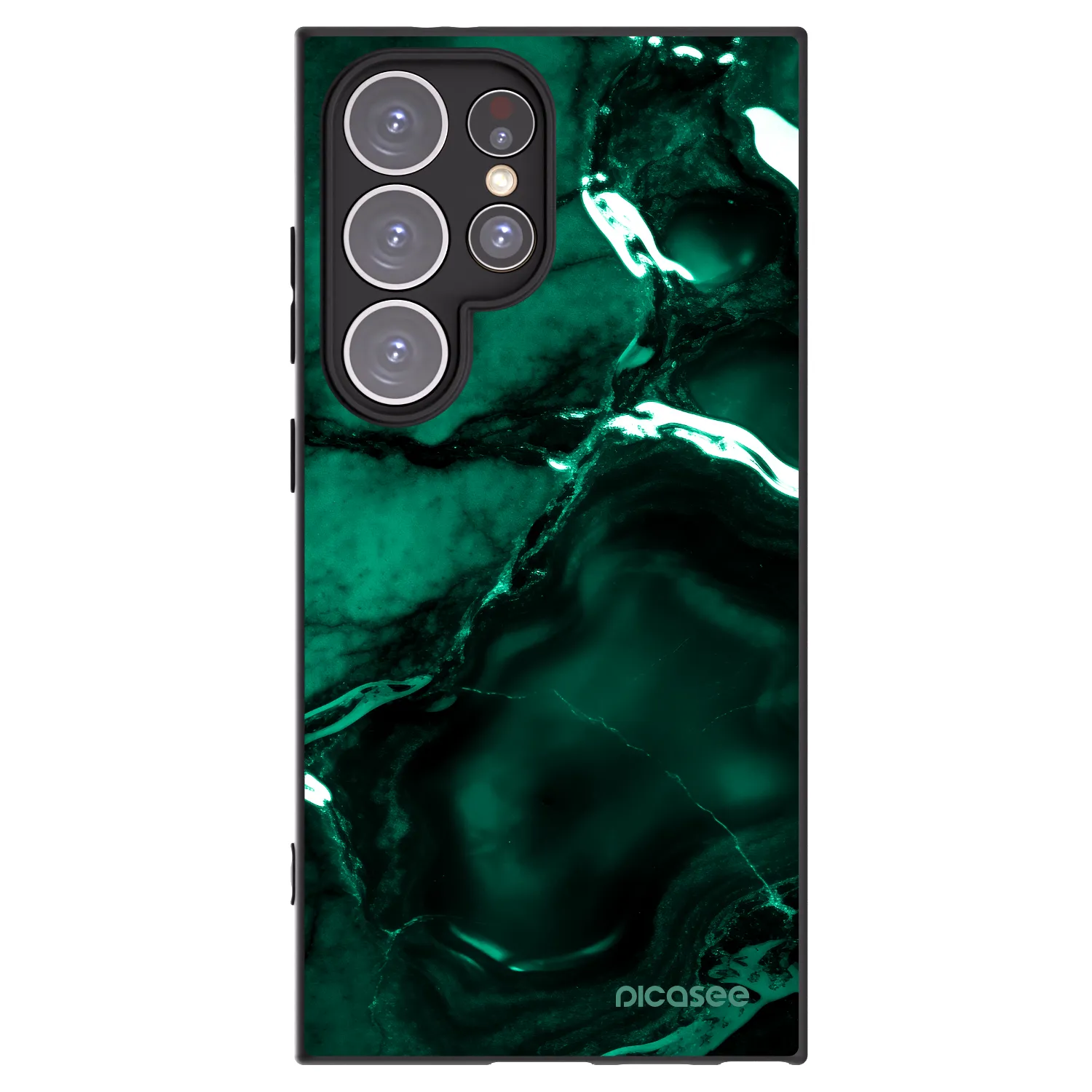 Picasee silikonový černý obal pro Samsung Galaxy S24 Ultra S928B 5G - Dark emerald