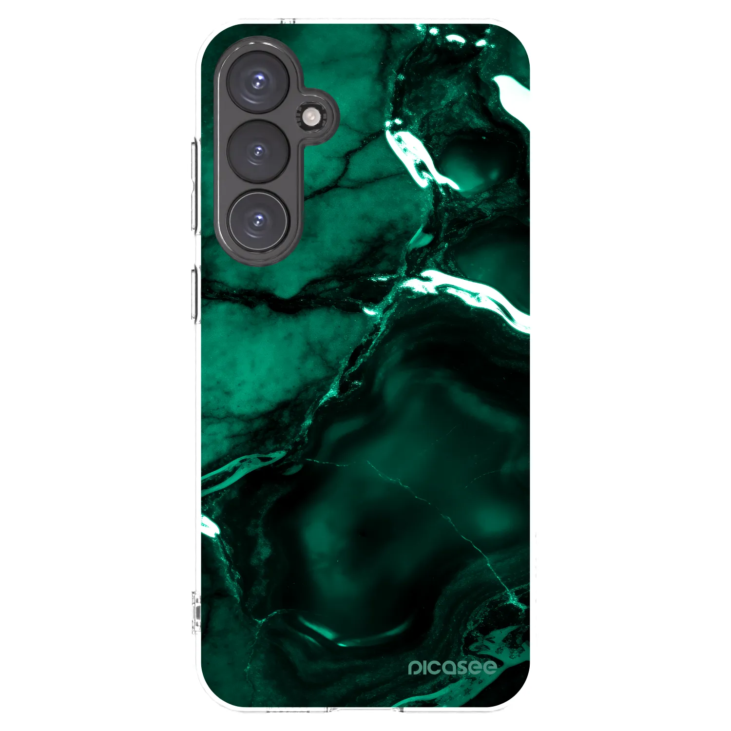 Picasee silikonový průhledný obal pro Samsung Galaxy S23 FE S711B - Dark emerald