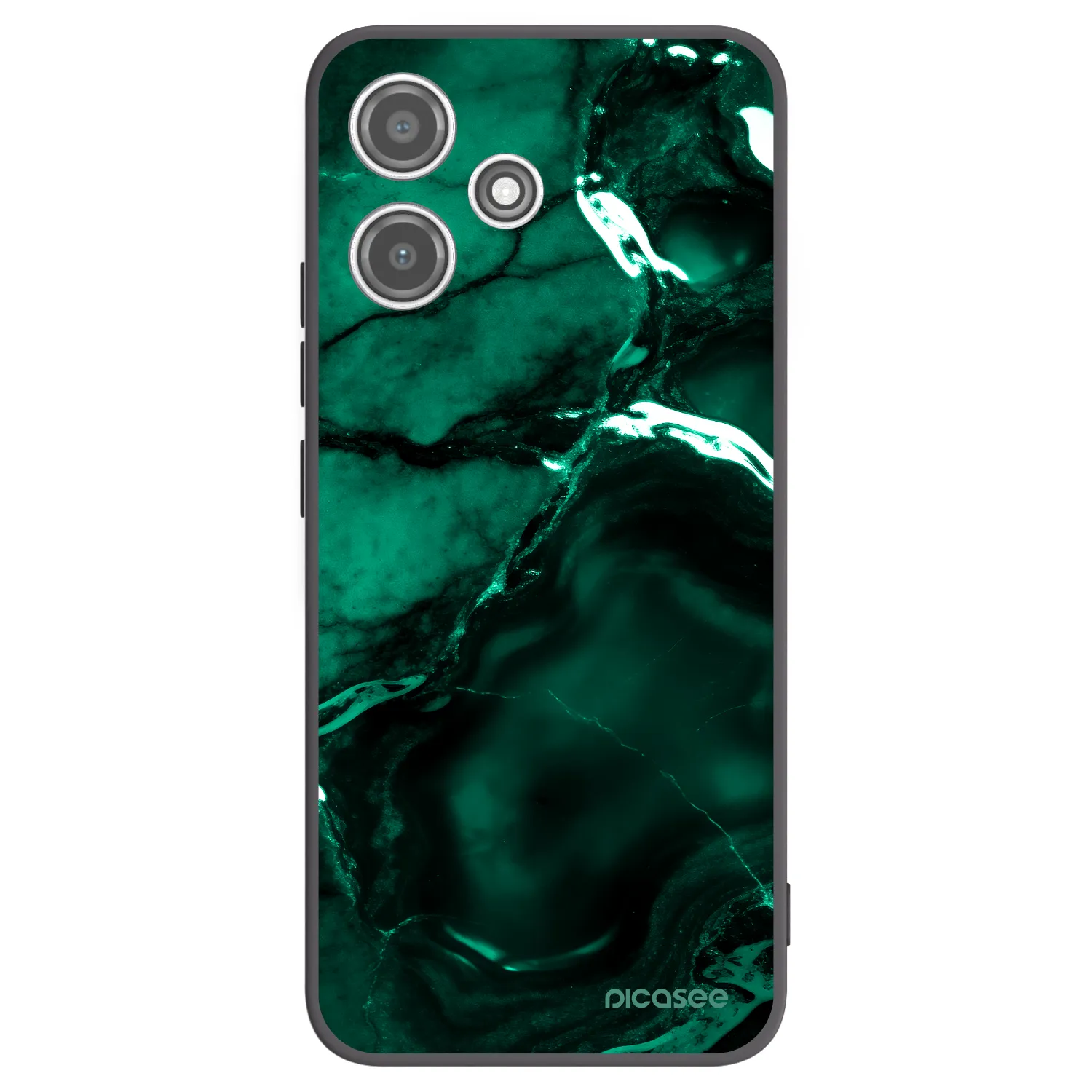 Picasee silikonový černý obal pro Xiaomi Redmi 12 5G - Dark emerald