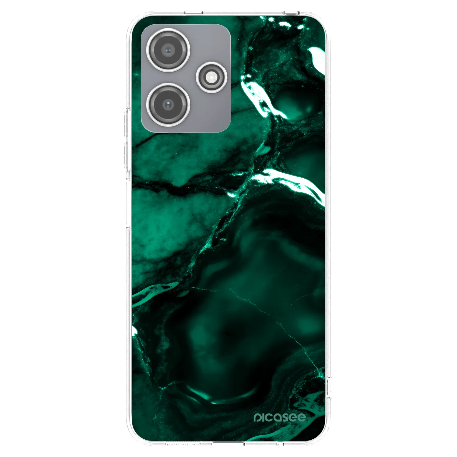 Picasee silikonový průhledný obal pro Xiaomi Redmi 12 5G - Dark emerald