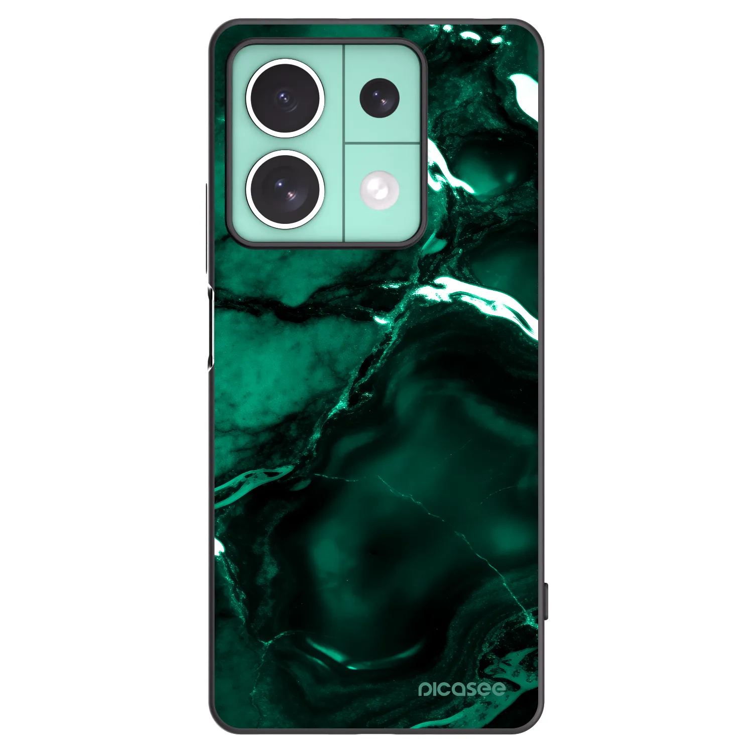 Picasee silikonový černý obal pro Xiaomi Redmi Note 13 5G - Dark emerald