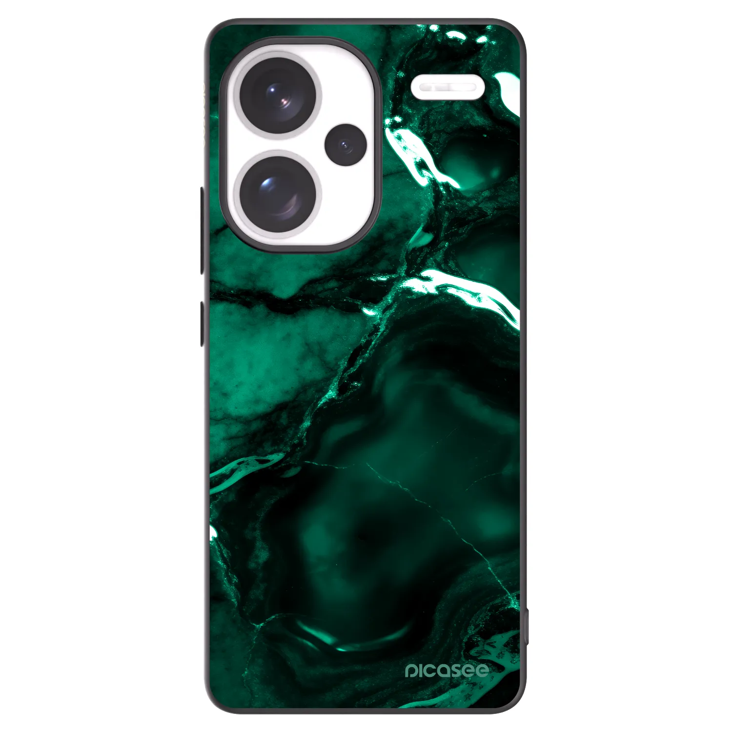 Picasee silikonový černý obal pro Xiaomi Redmi Note 13 Pro+ 5G - Dark emerald