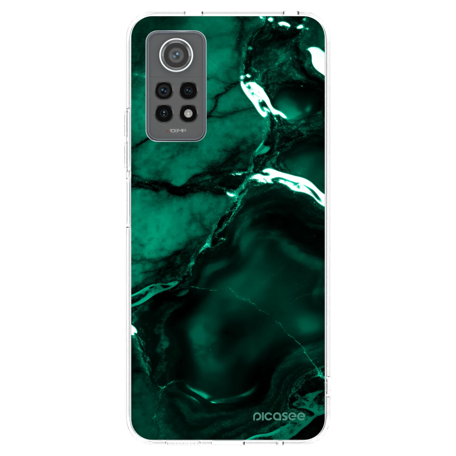 Picasee silikonový průhledný obal pro Xiaomi Redmi Note 12 Pro 4G - Dark emerald