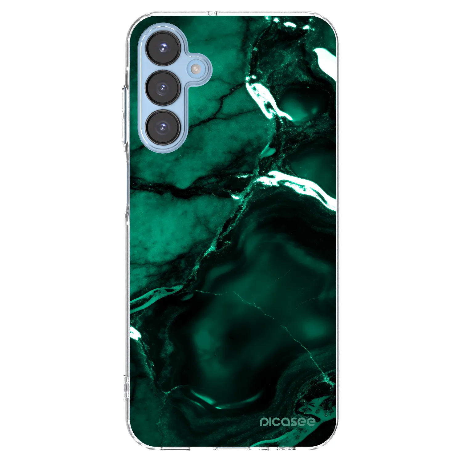 Picasee silikonový průhledný obal pro Samsung Galaxy A15 A156B 5G - Dark emerald