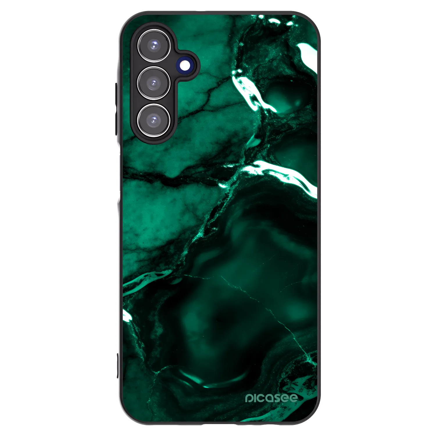 Picasee silikonový černý obal pro Samsung Galaxy A15 A155F 4G - Dark emerald