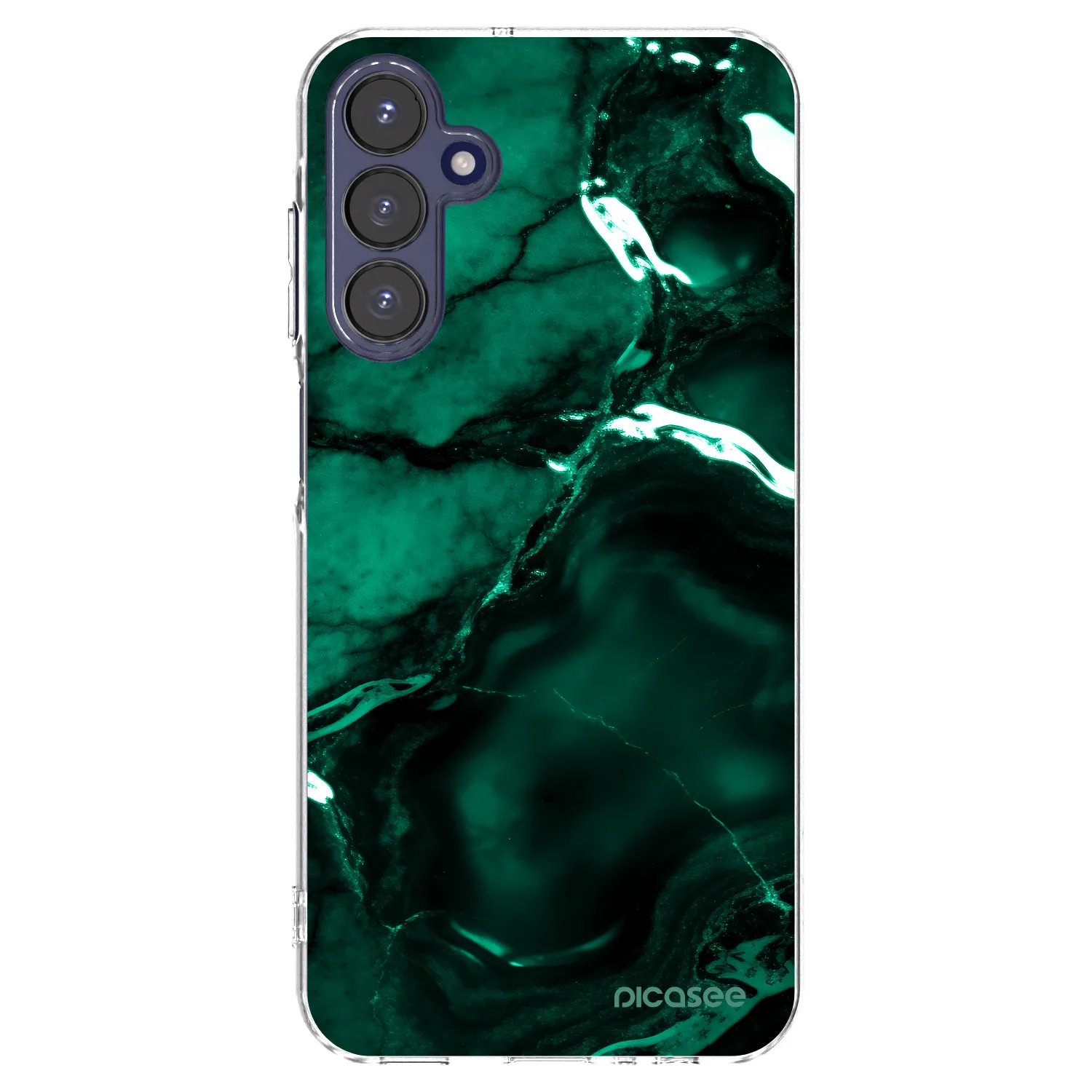 Picasee silikonový průhledný obal pro Samsung Galaxy A15 A155F 4G - Dark emerald