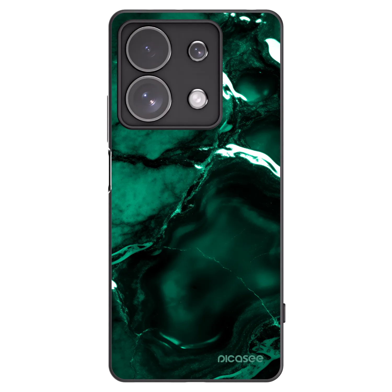 Picasee silikonový černý obal pro Xiaomi Redmi Note 13 Pro 4G - Dark emerald