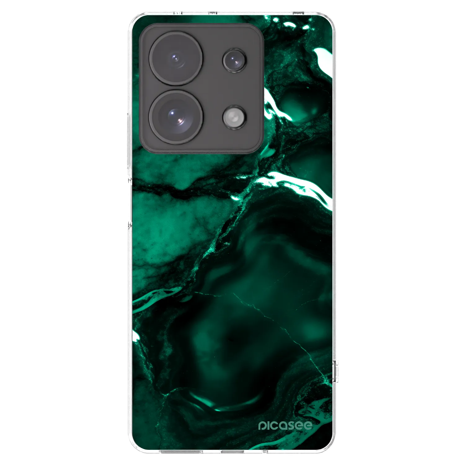 Picasee silikonový průhledný obal pro Xiaomi Redmi Note 13 Pro 4G - Dark emerald