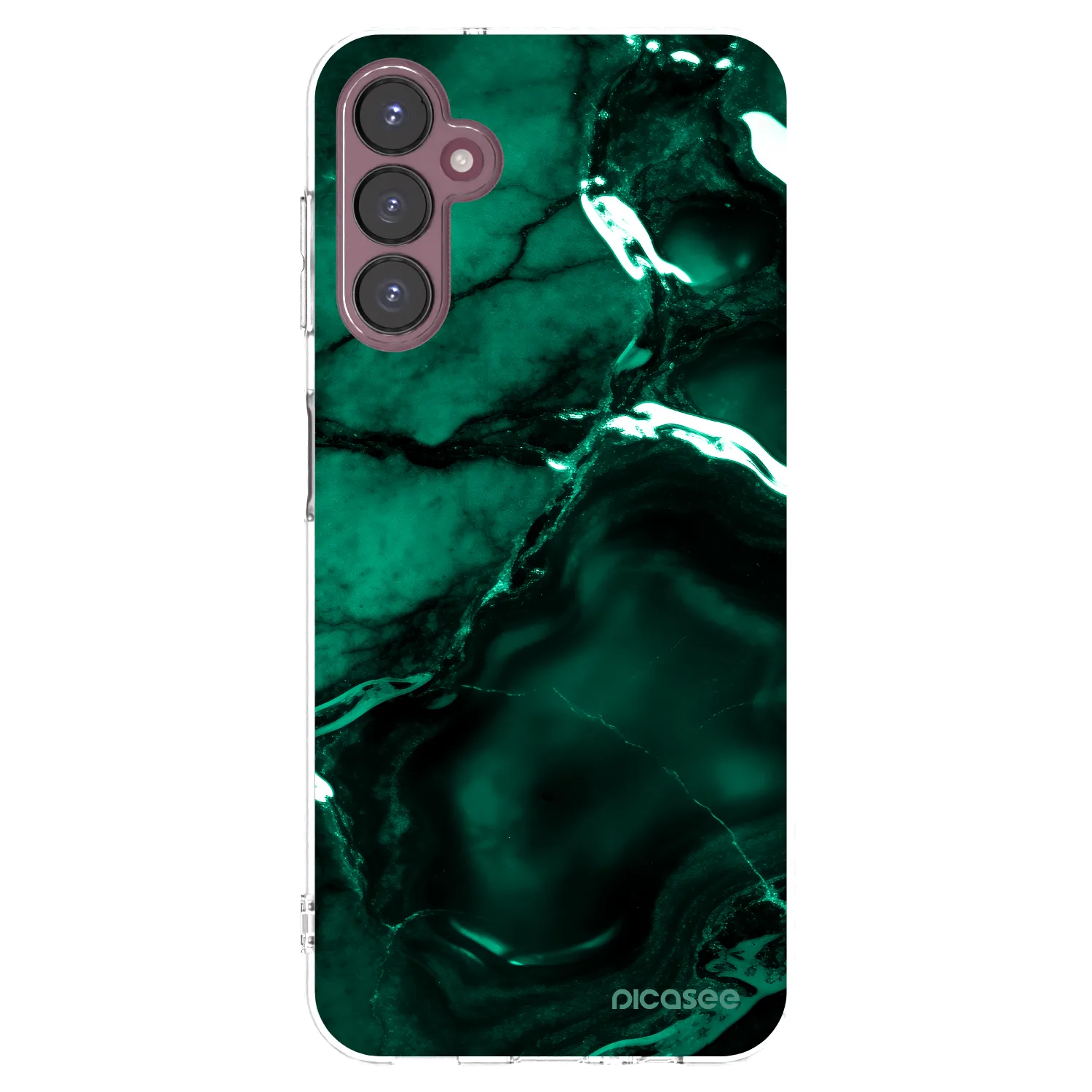 Picasee silikonový průhledný obal pro Samsung Galaxy A05s A057G - Dark emerald