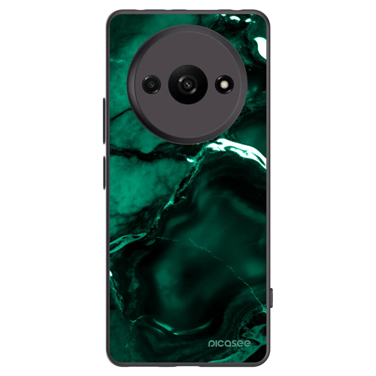 Picasee silikonový černý obal pro Xiaomi Redmi A3 - Dark emerald