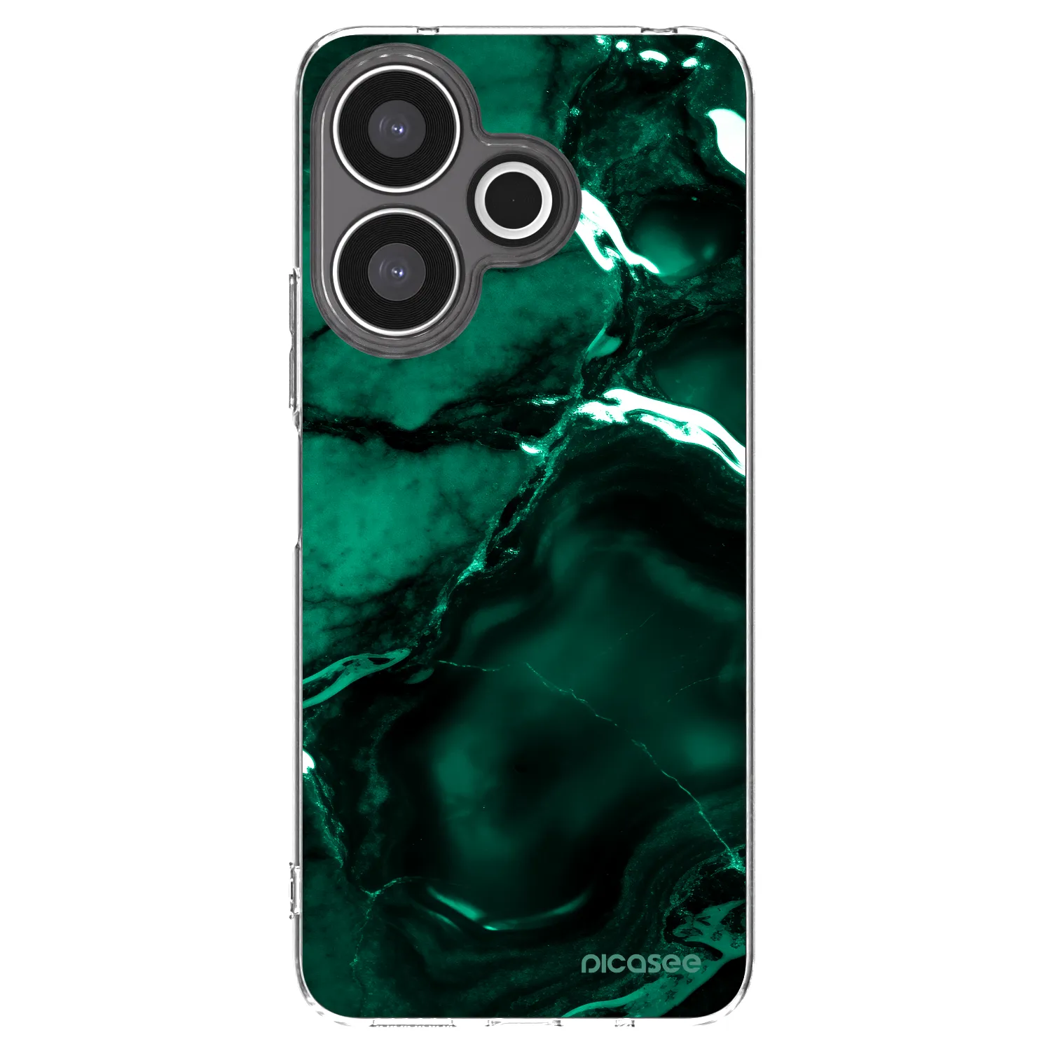 Picasee silikonový průhledný obal pro Xiaomi Redmi 13 4G - Dark emerald