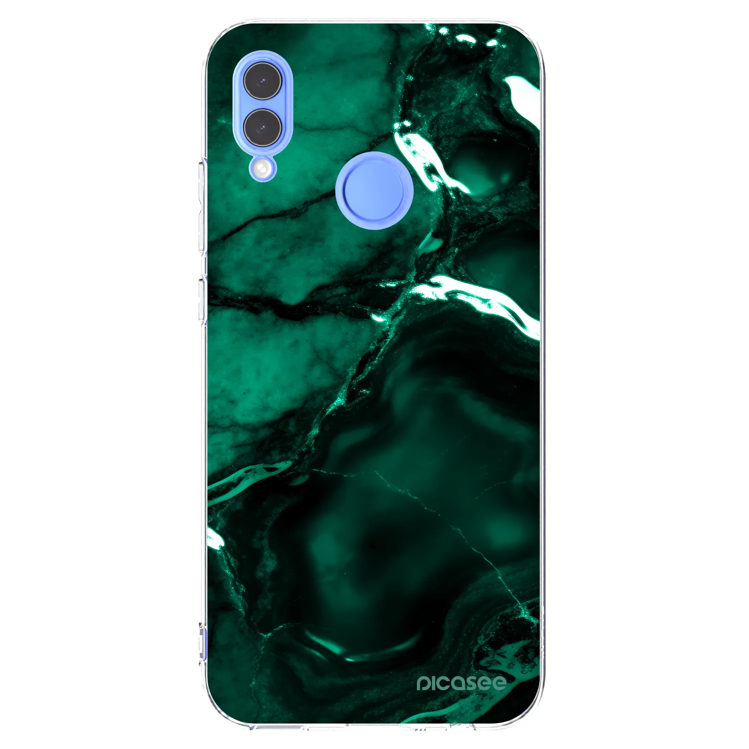 Picasee silikonový průhledný obal pro Huawei P Smart 2019 - Dark emerald