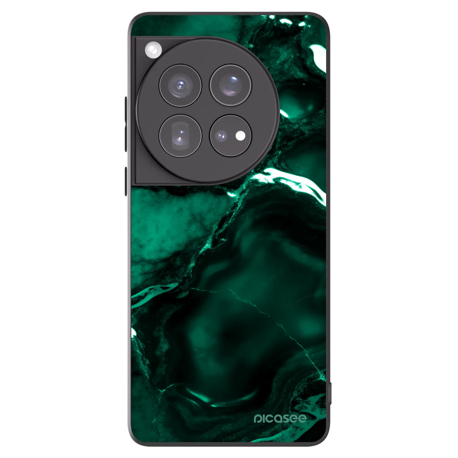 Picasee silikonový černý obal pro OnePlus 12 5G - Dark emerald