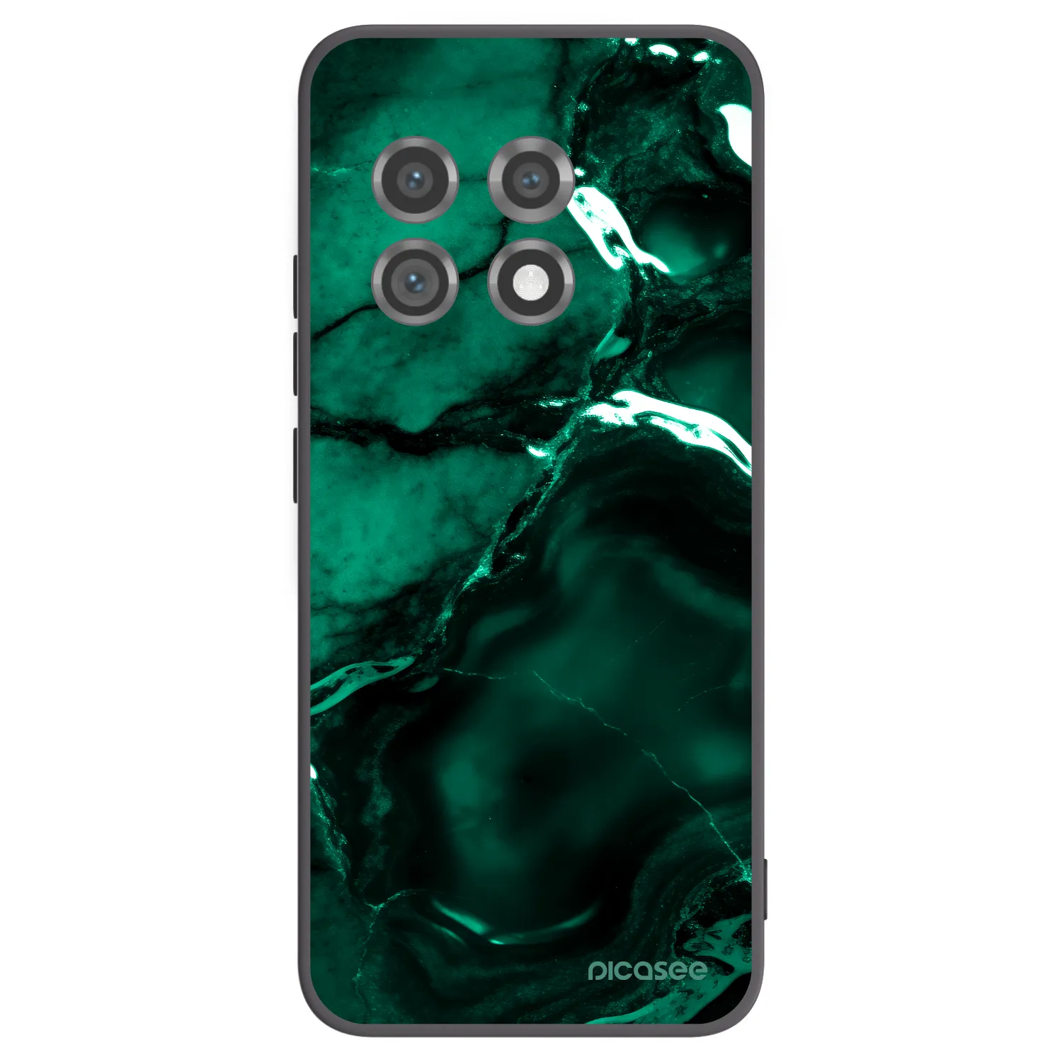 Picasee silikonový černý obal pro OnePlus 11 5G - Dark emerald