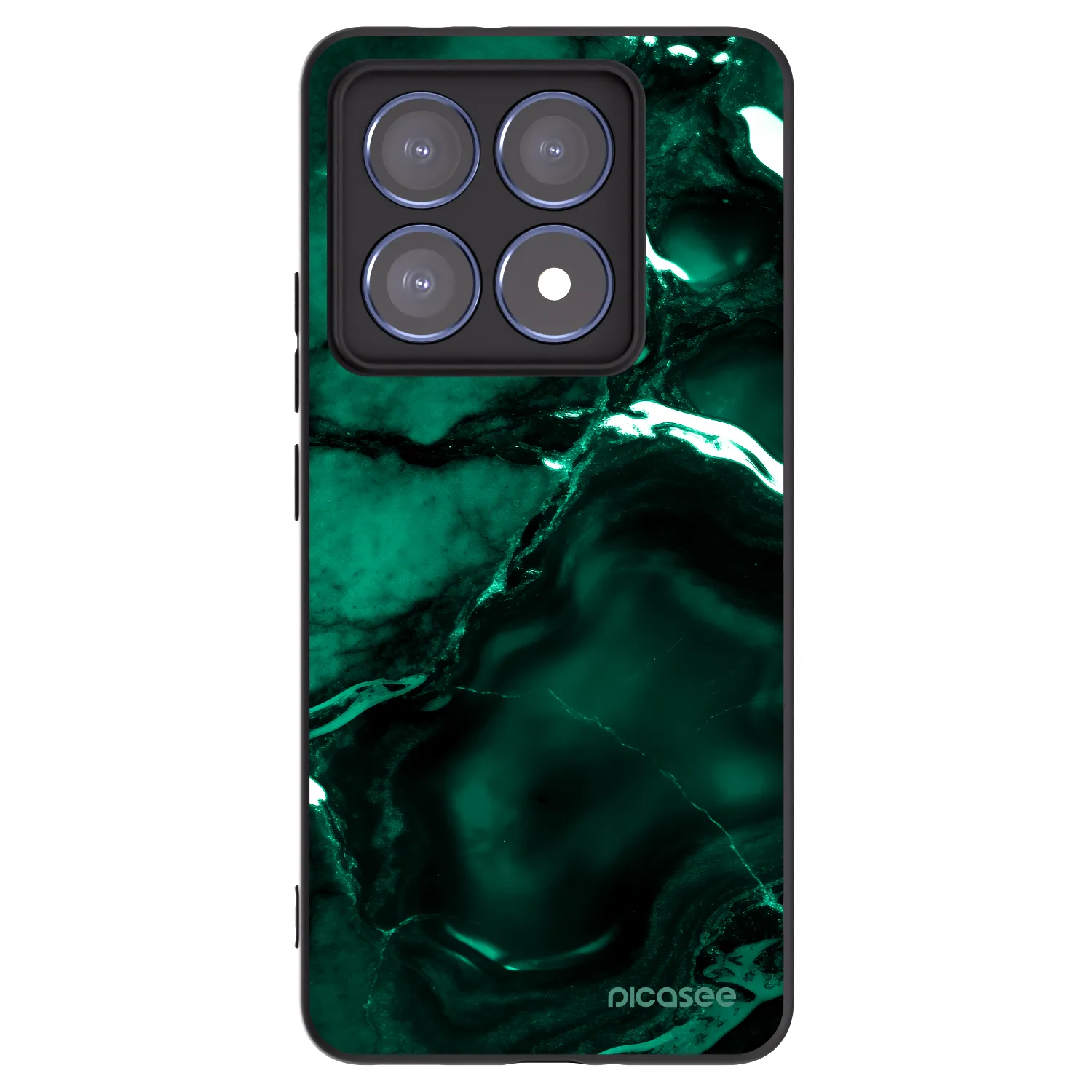 Picasee silikonový černý obal pro Xiaomi 14T Pro - Dark emerald