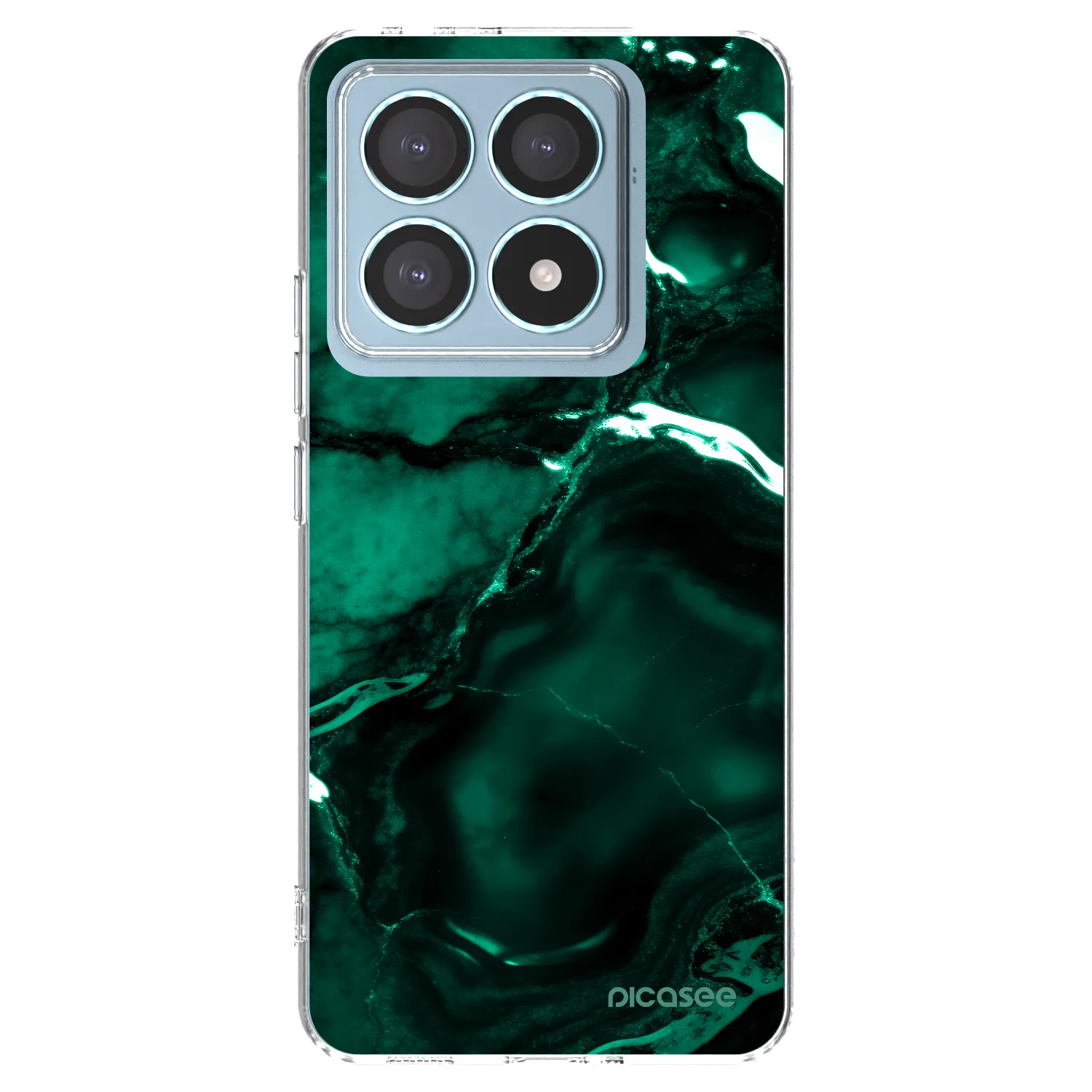 Picasee silikonový průhledný obal pro Xiaomi 14T Pro - Dark emerald