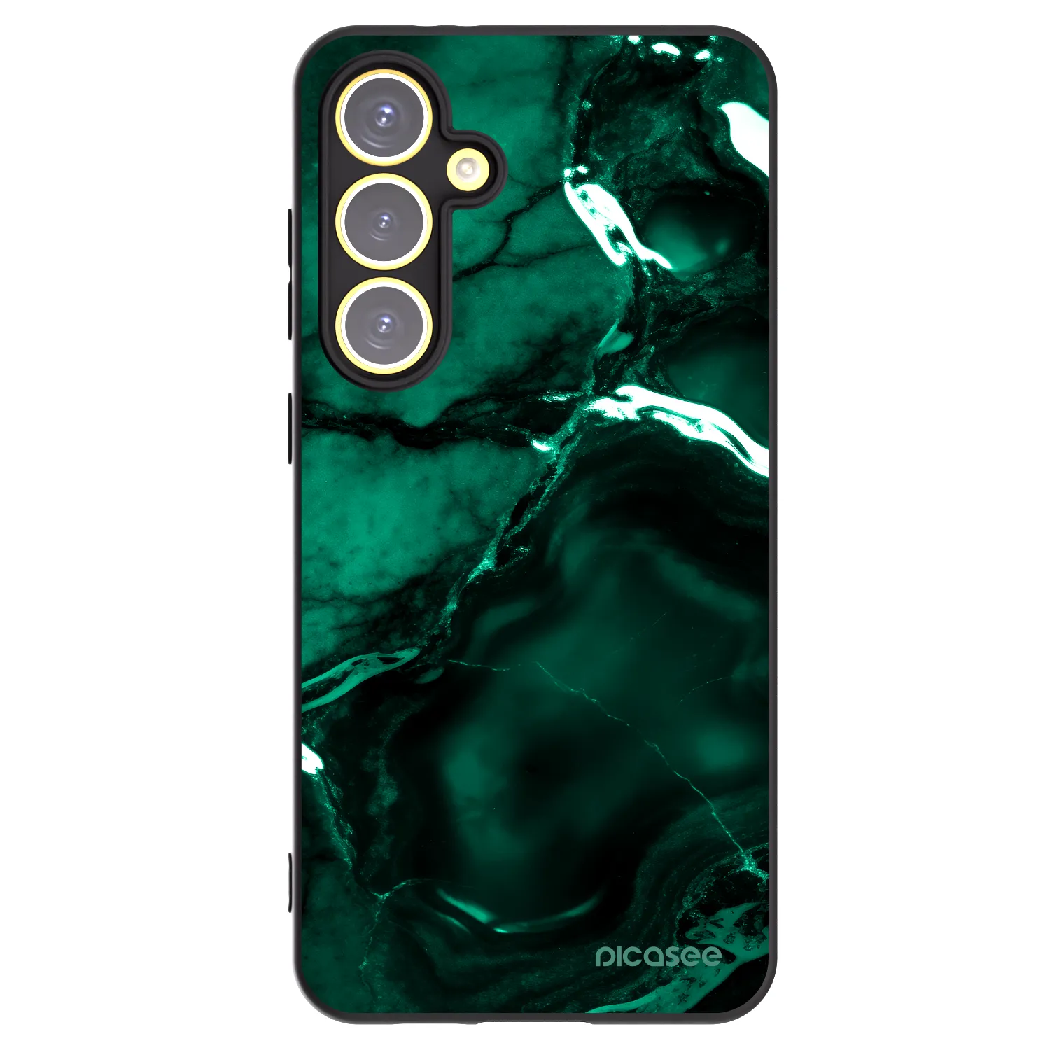 Picasee silikonový černý obal pro Samsung Galaxy S24 FE S721B - Dark emerald