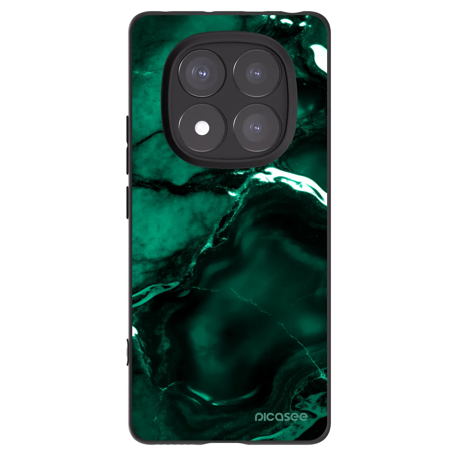 Picasee silikonový černý obal pro Xiaomi Redmi Note 14 Pro 5G - Dark emerald