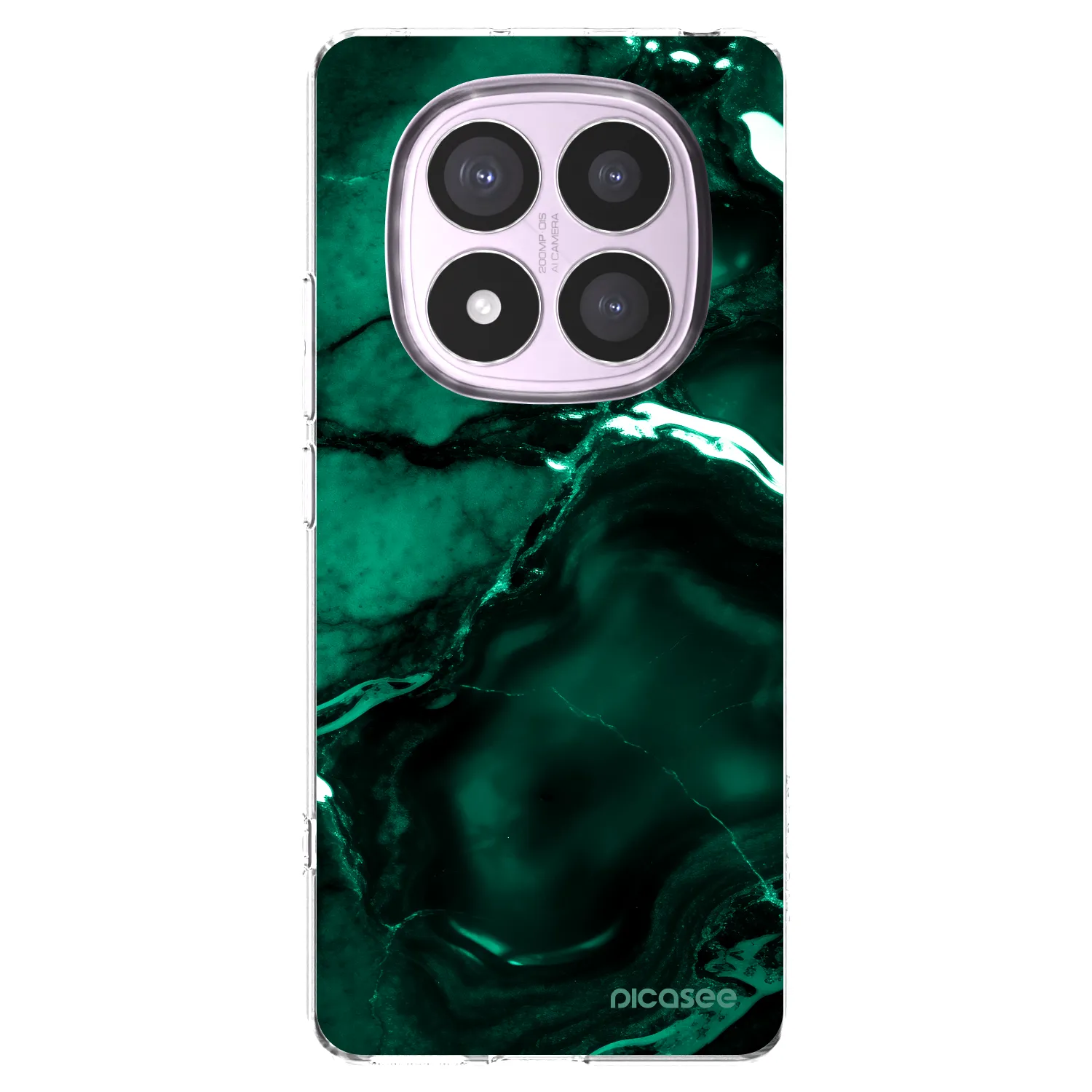 Picasee silikonový průhledný obal pro Xiaomi Redmi Note 14 Pro 5G - Dark emerald