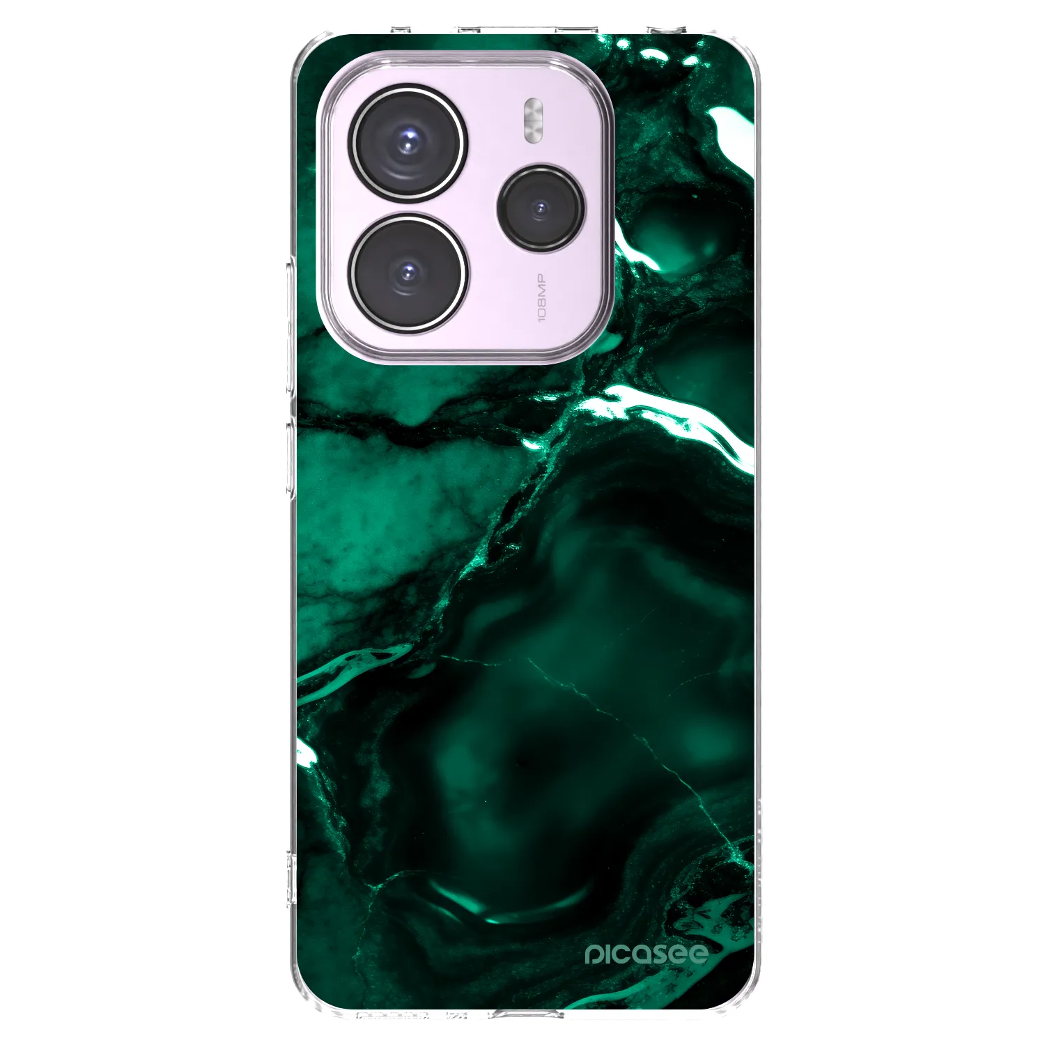 Picasee silikonový průhledný obal pro Xiaomi Redmi Note 14 5G - Dark emerald