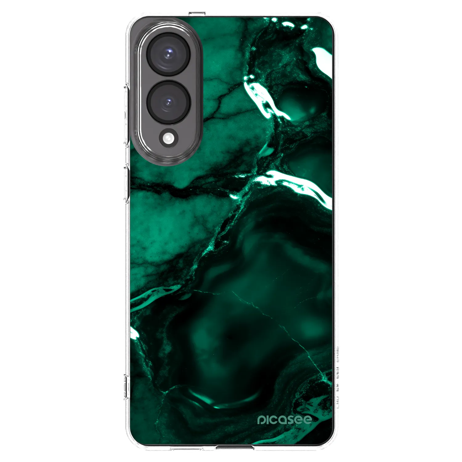 Picasee silikonový průhledný obal pro Samsung Galaxy S25 Edge 5G - Dark emerald