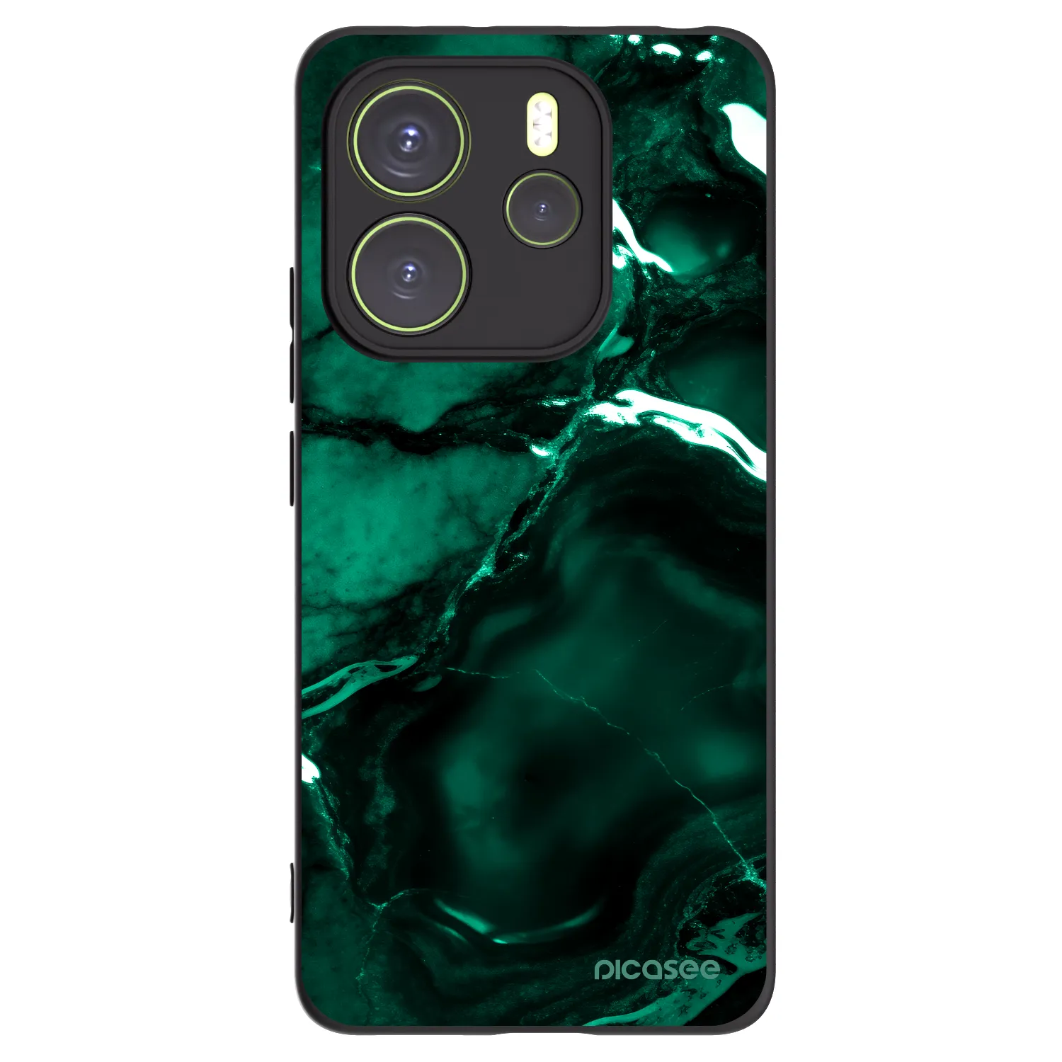 Picasee silikonový černý obal pro Xiaomi Redmi Note 14 4G - Dark emerald