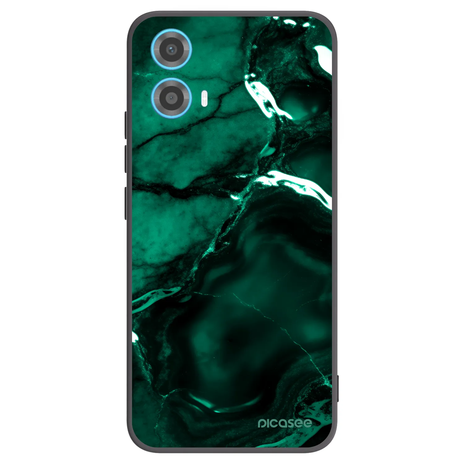 Picasee silikonový černý obal pro Motorola Moto G34 5G - Dark emerald
