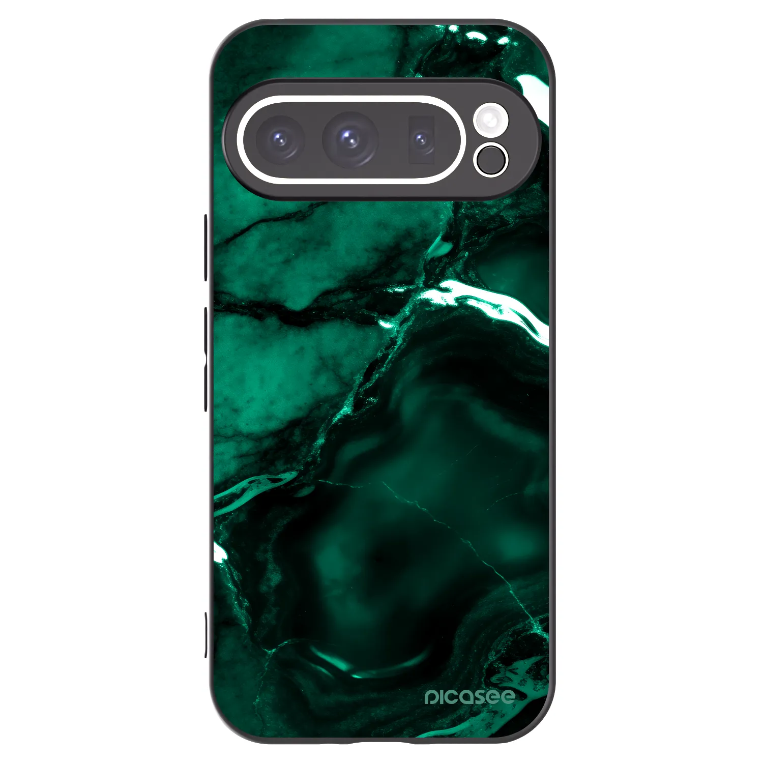 Picasee silikonový černý obal pro Google Pixel 9 Pro - Dark emerald