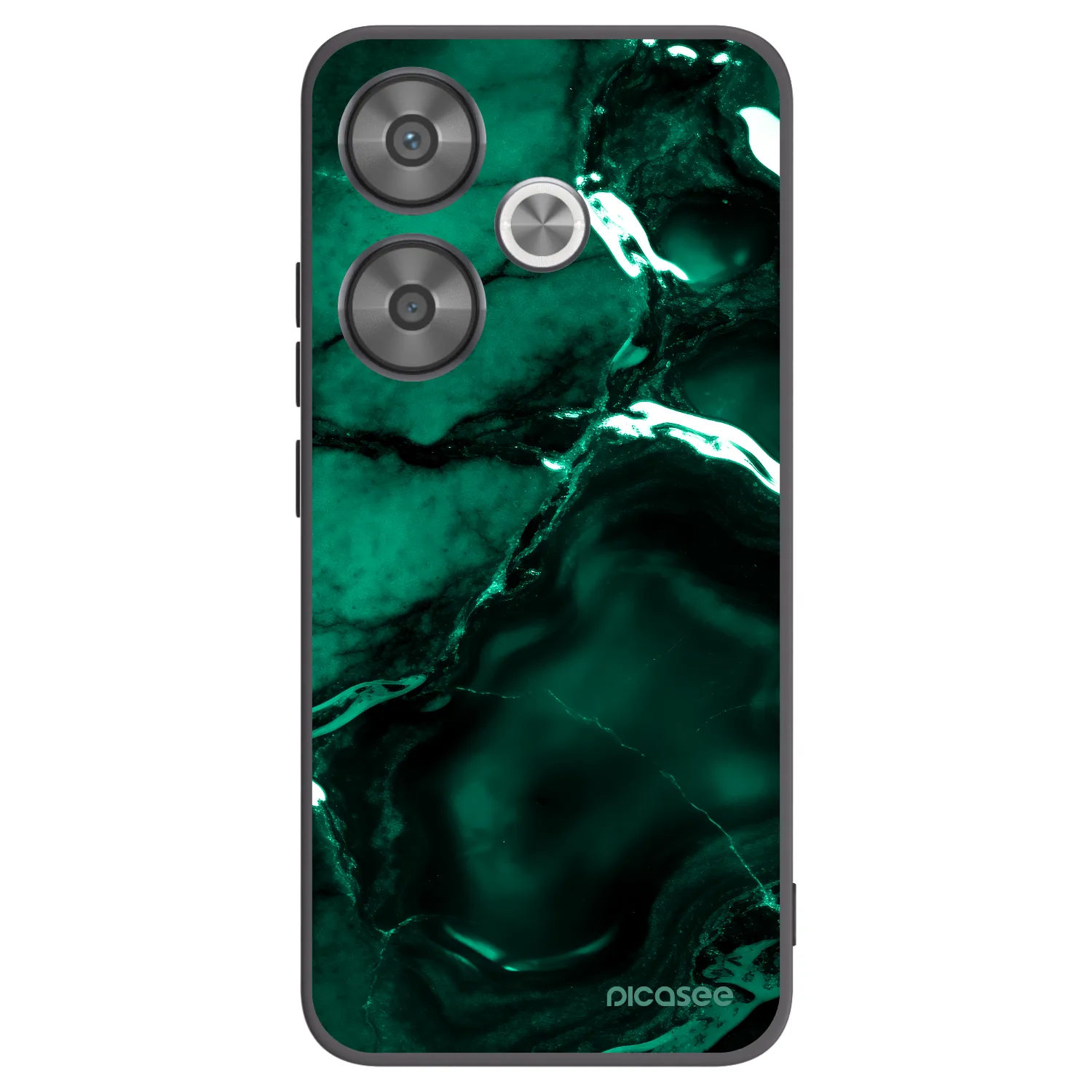 Picasee silikonový černý obal pro Xiaomi Poco F6 - Dark emerald